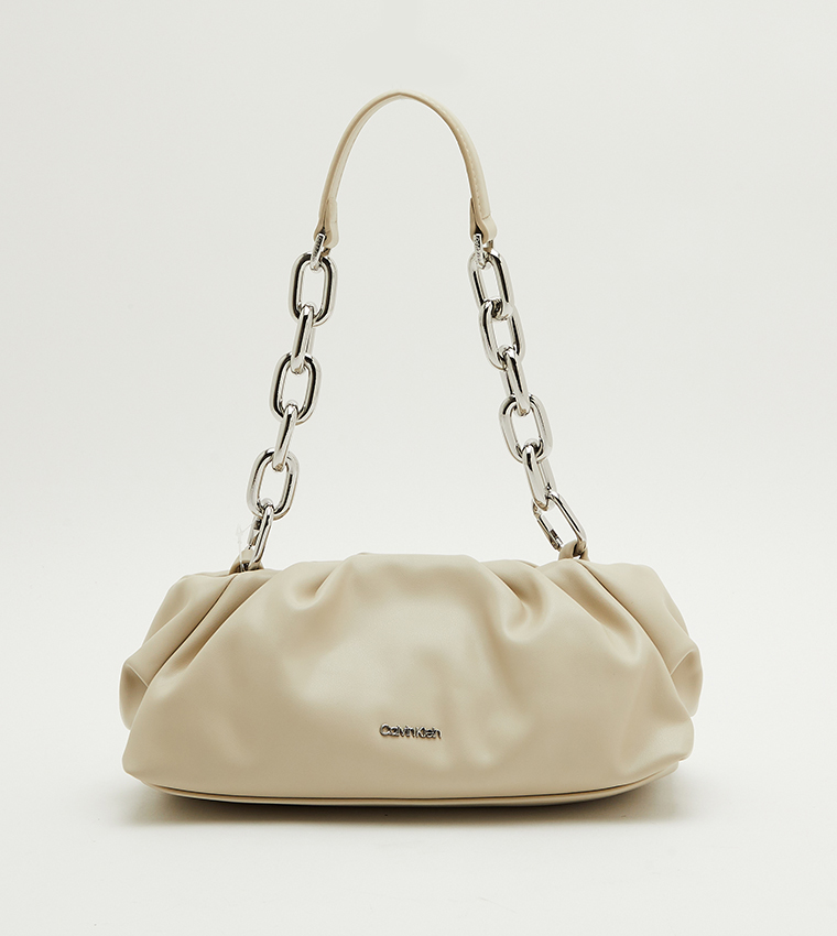 Buy Calvin Klein Chain Handle Shoulder Bag In Beige 6thStreet UAE