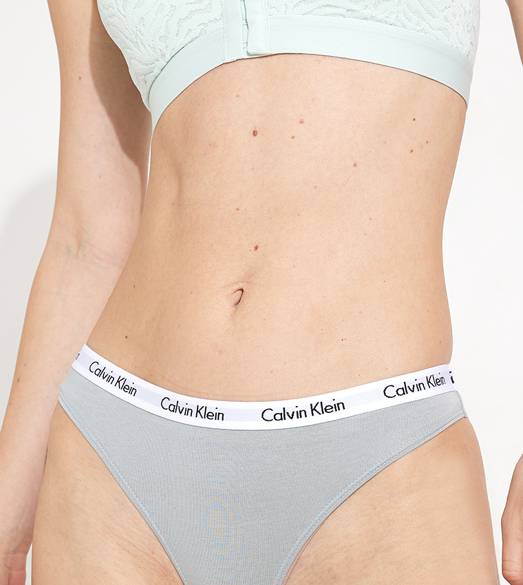 Buy Calvin Klein Pack Of 3 Logo Waistband Bikini Briefs In Multiple Colors