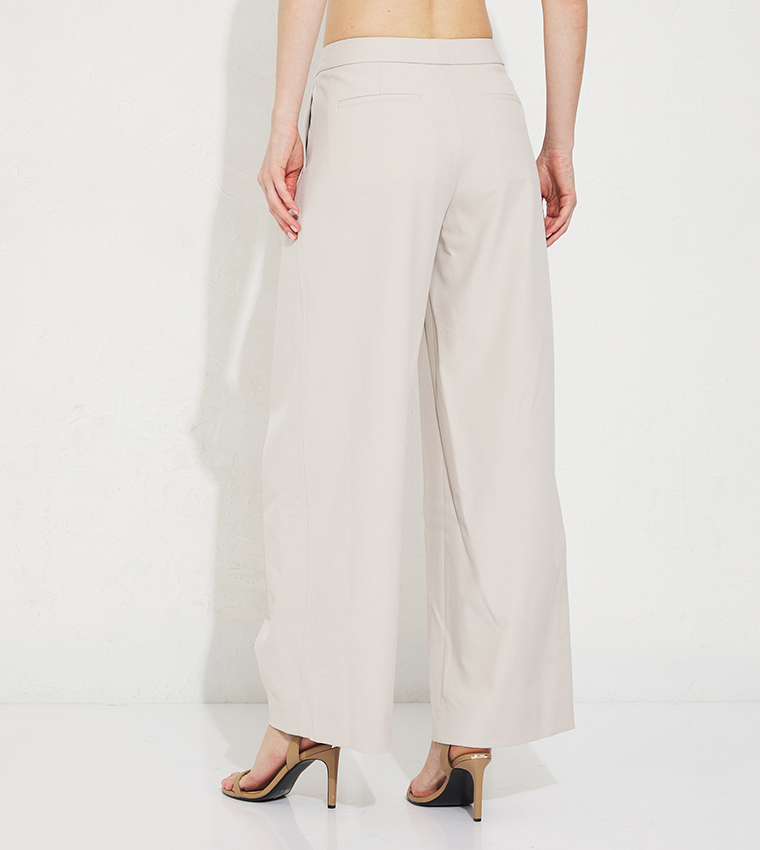 Viscose Crepe Wide Leg Pants