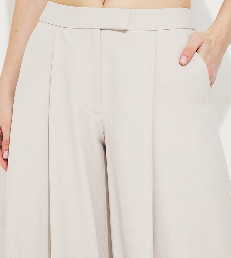 Viscose Crepe Wide Leg Pants