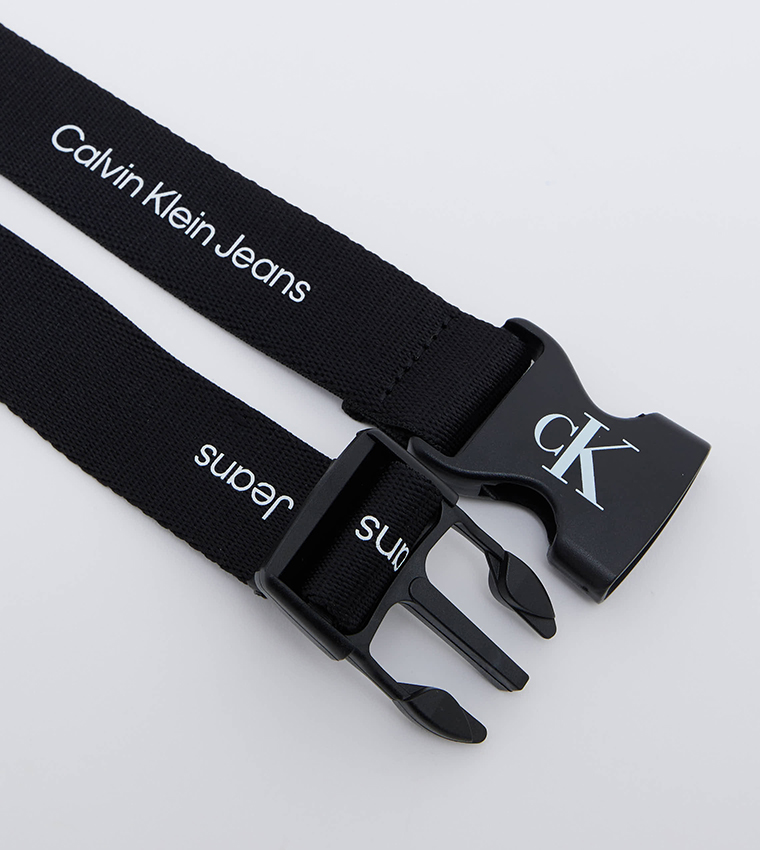 Buy Calvin In Buckle Black | Jeans Logo Belt Printed Klein Click Arabia Saudi 6thStreet