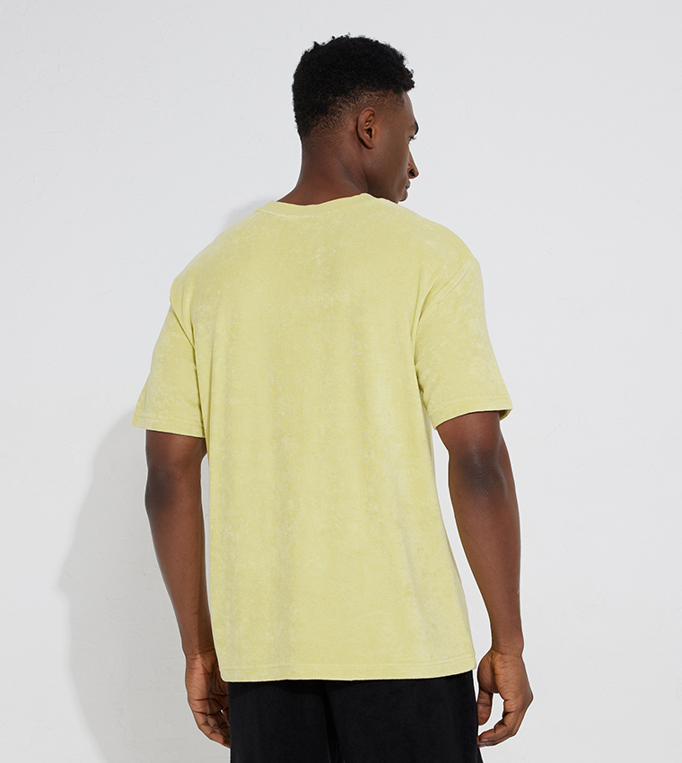 Logo Embroidered Toweling T-Shirt