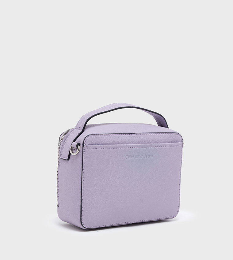Buy Calvin Klein Jeans Monogram Detail Camera Bag In Lavender