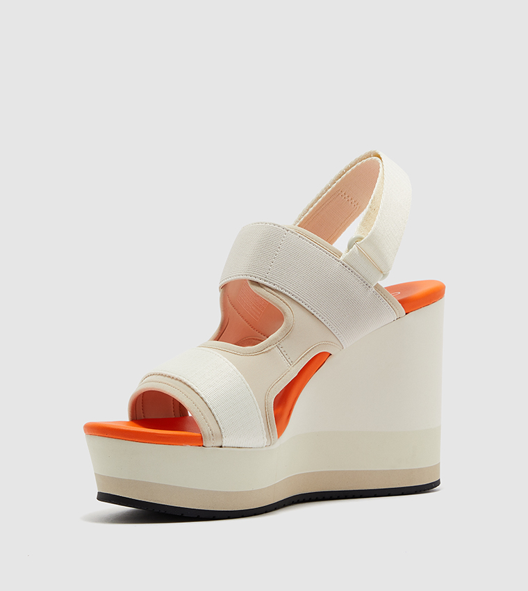 Calvin klein cheap white wedge sandals