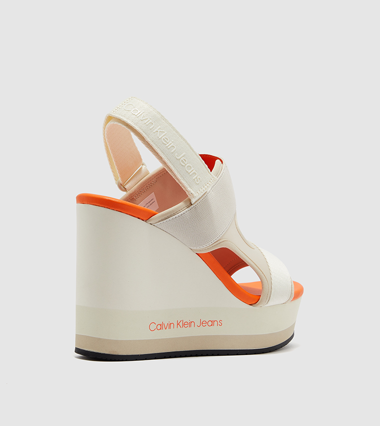 Calvin klein sales white wedges