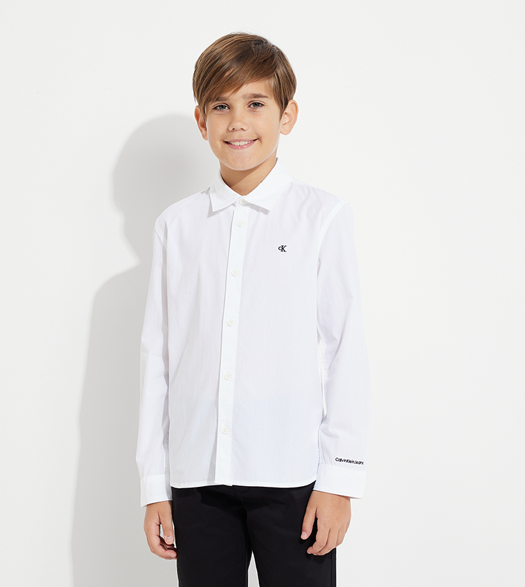 White calvin best sale klein dress shirt