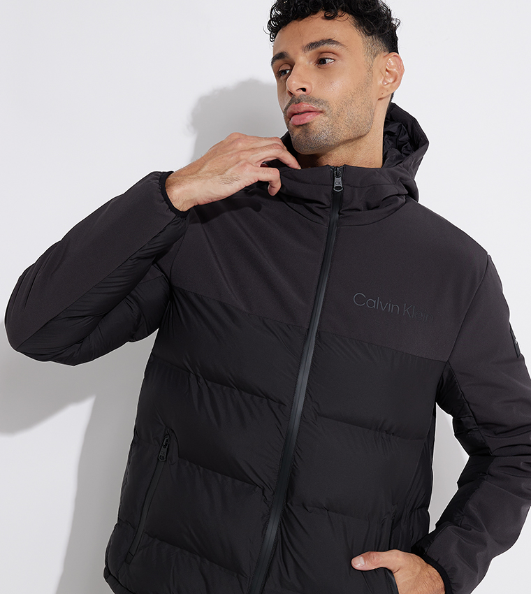 Buy Calvin Klein Quilted Hoodie Detail Jacket In Black 6thStreet