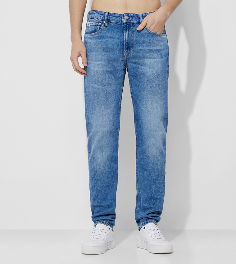 Faded Mid Rise Slim Fit Jeans