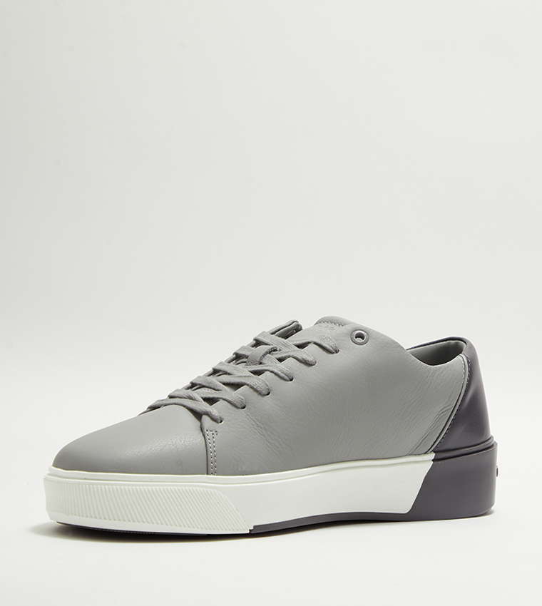 Color Block Lace-Up Sneakers