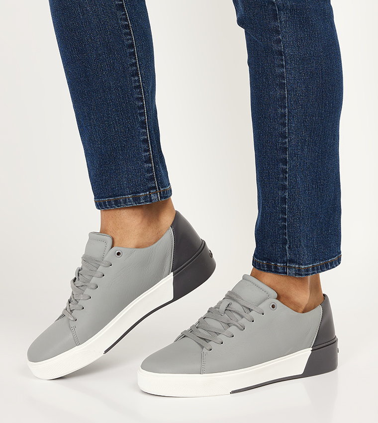 Color Block Lace-Up Sneakers