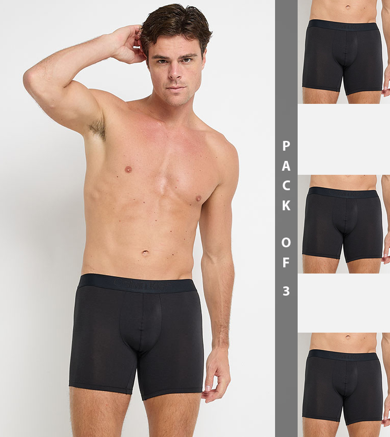 Pack of 3 Logo Waistband Boxer Briefs