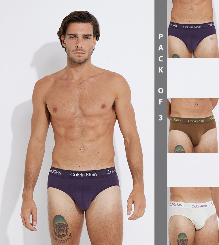 Pack of 3 Logo Waistband Briefs