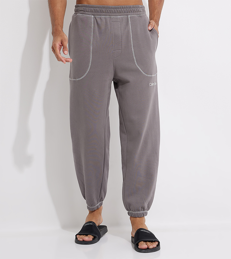 Calvin klein grey and orange joggers hot sale