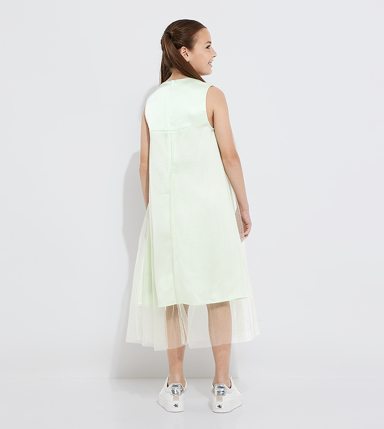 Tulle Layered Sleeveless Dress