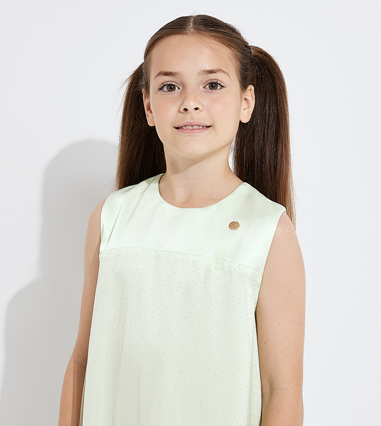 Tulle Layered Sleeveless Dress