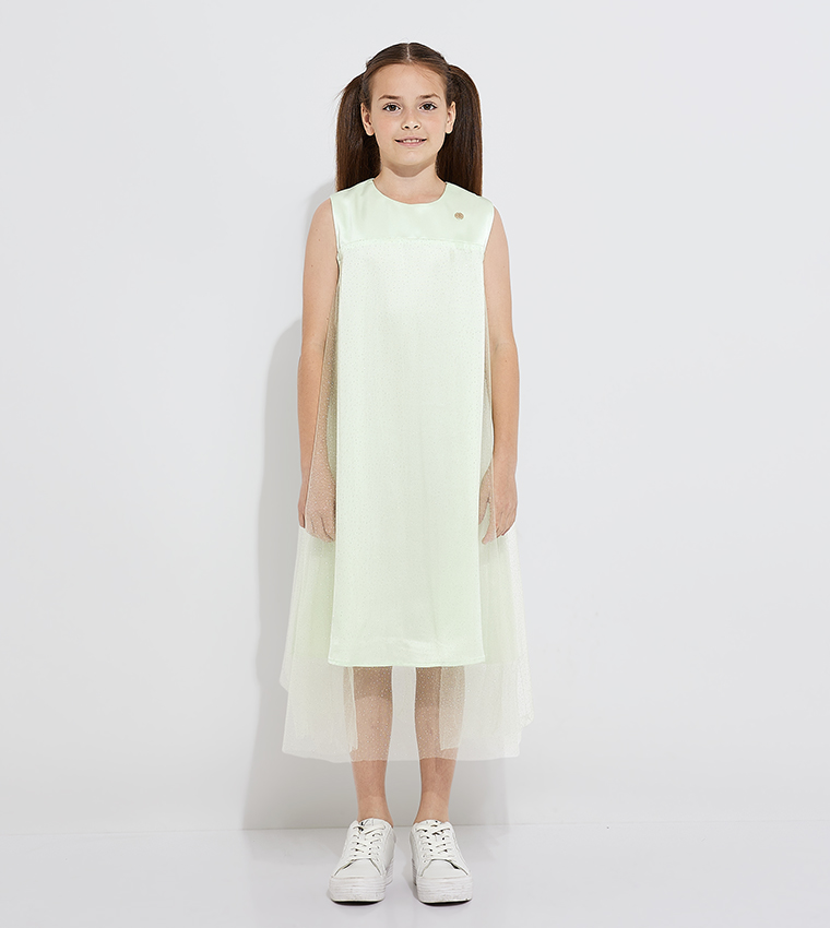 Tulle Layered Sleeveless Dress