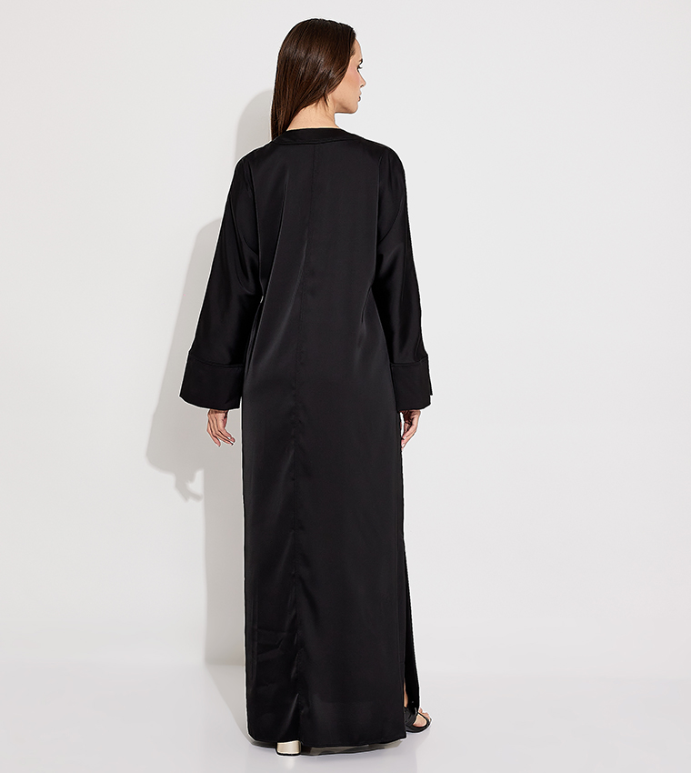 Solid Cape Maxi Dress