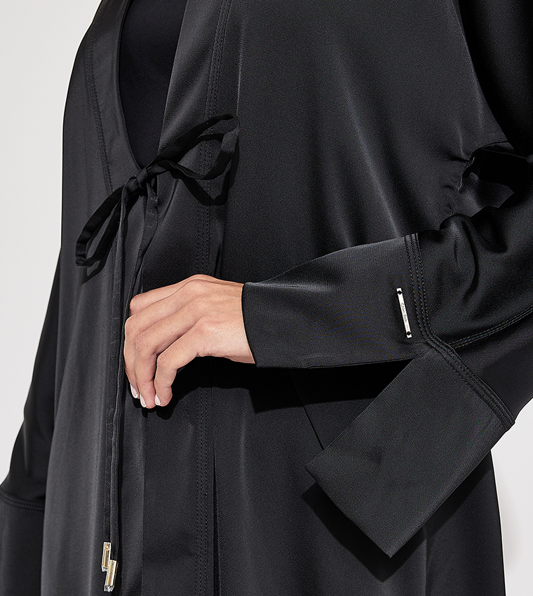 Solid Cape Maxi Dress