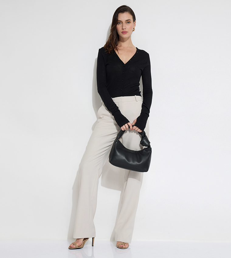 Ribbed V-Neck Sweater