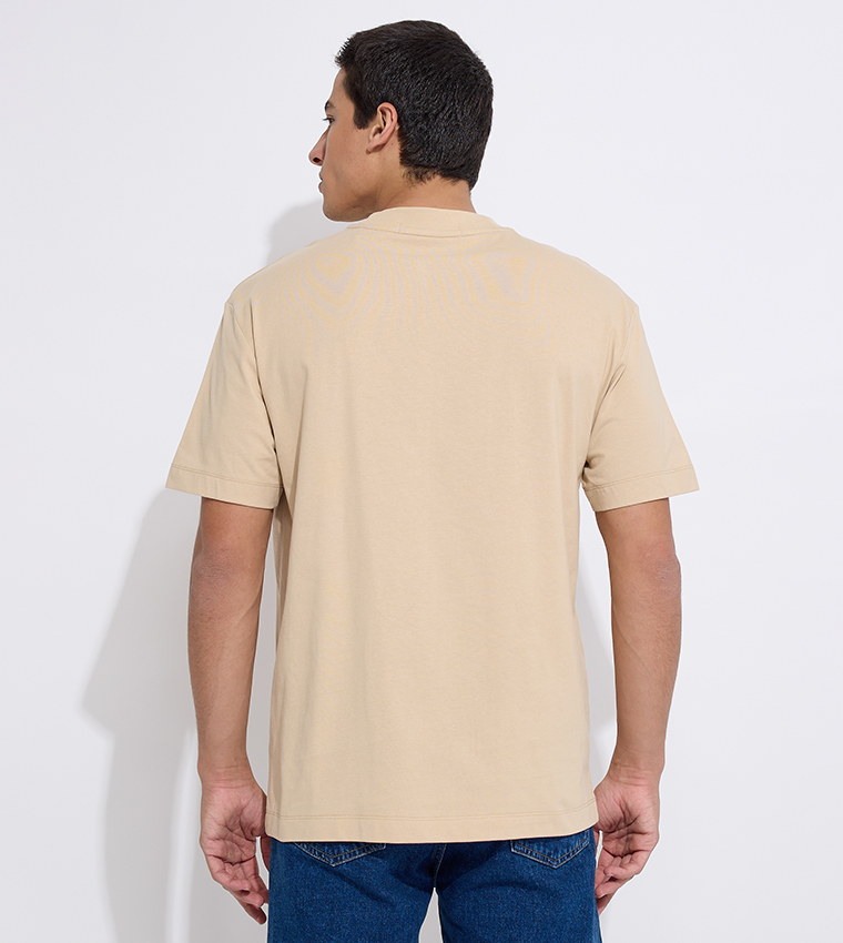 Perforated Monologo Crew Neck T-Shirt