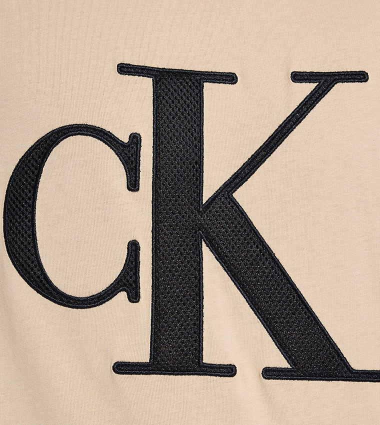Perforated Monologo Crew Neck T-Shirt