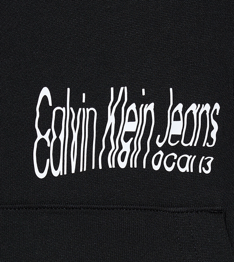 Graphic Printed Pocket Detail Hoodie