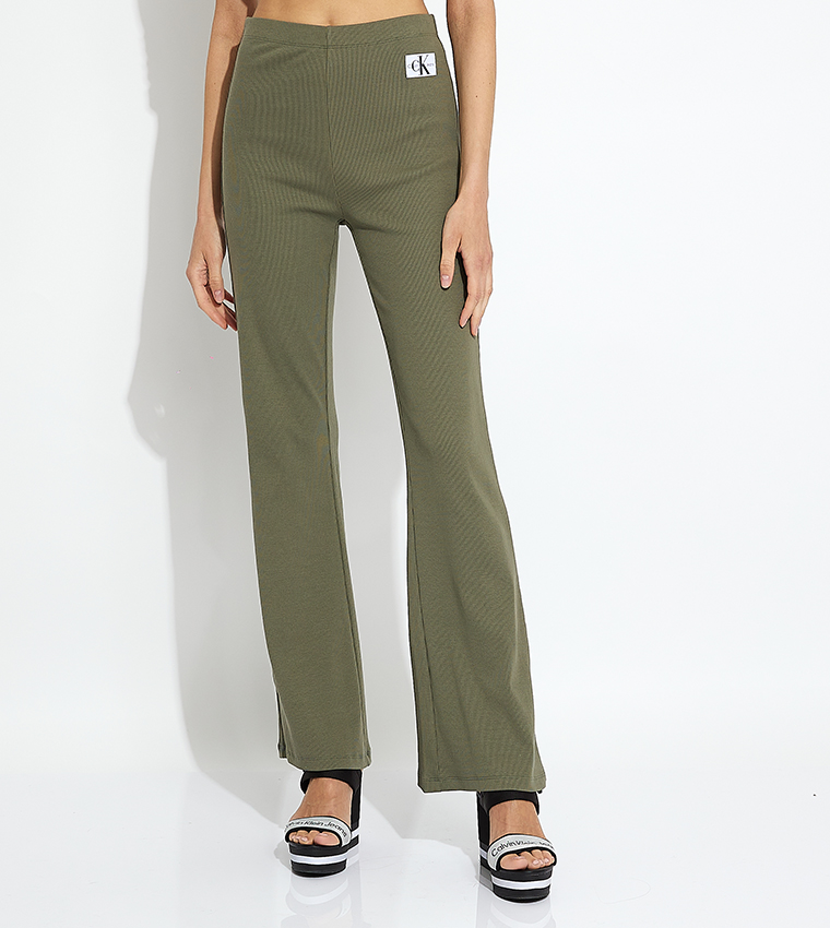 Logo Badge Elastic Waist Sweatpants