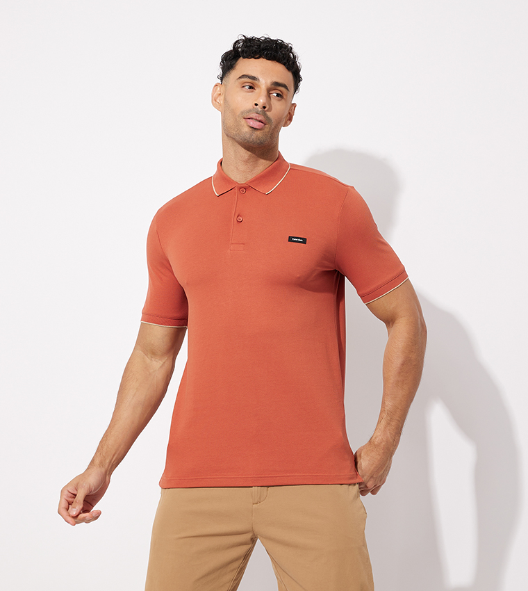 Calvin klein short sleeve polo shirt best sale