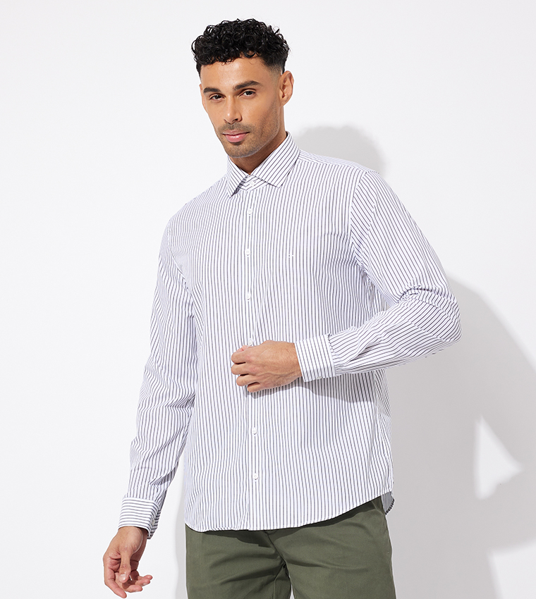 Calvin klein striped shirt best sale