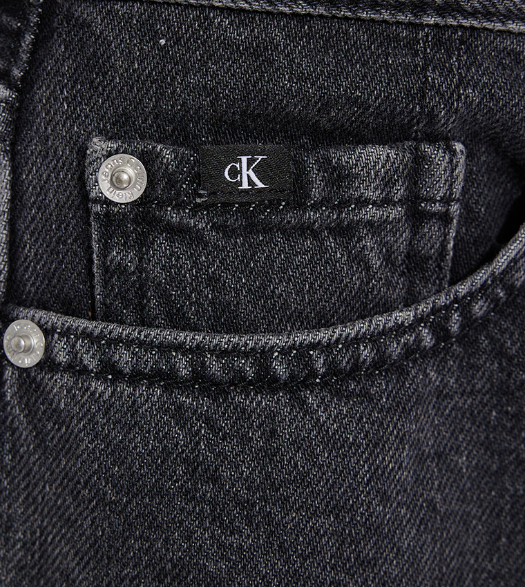 Washed Mid Rise Denim Shorts
