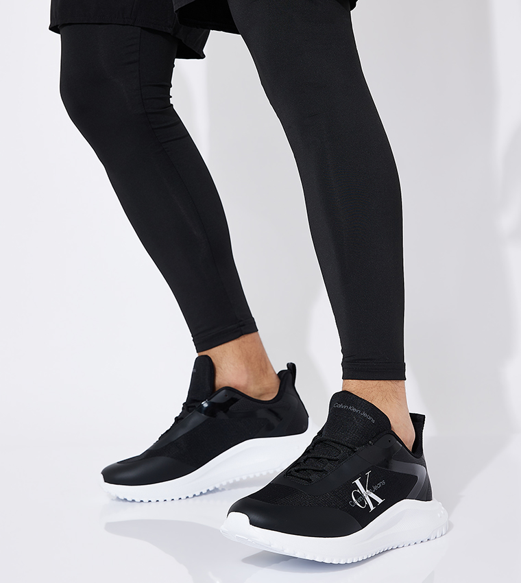 Logo Detail Lace-Up Running Shoes