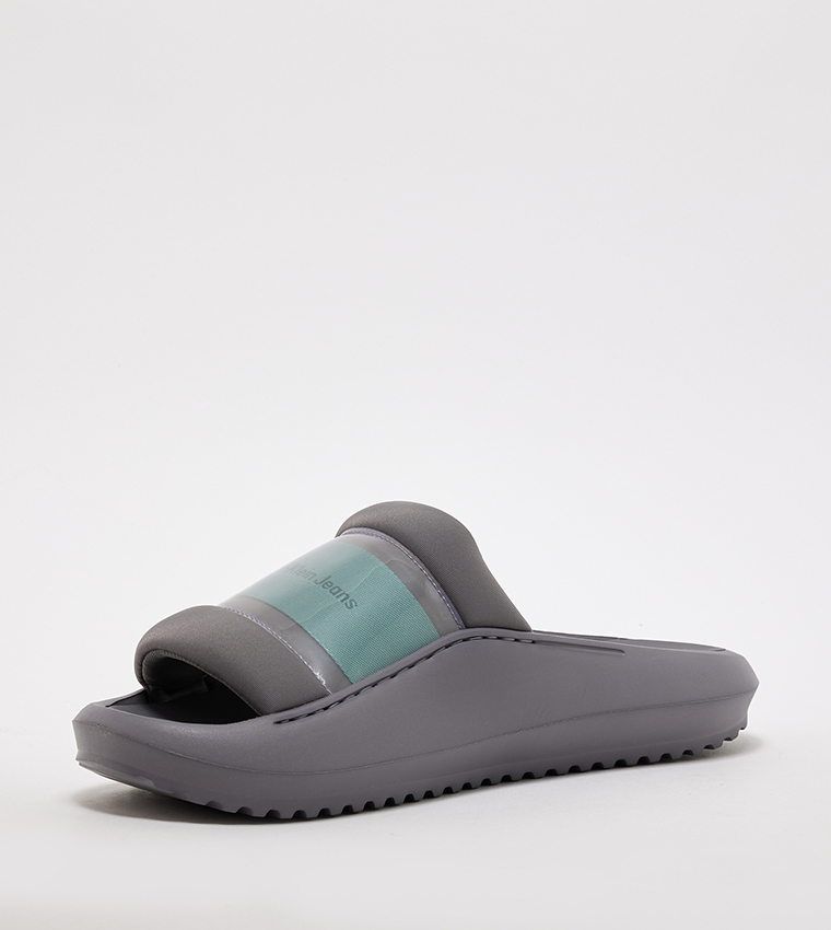 Logo Detail Open Toe Slides