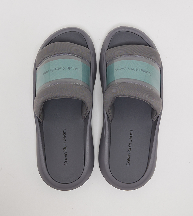 Logo Detail Open Toe Slides