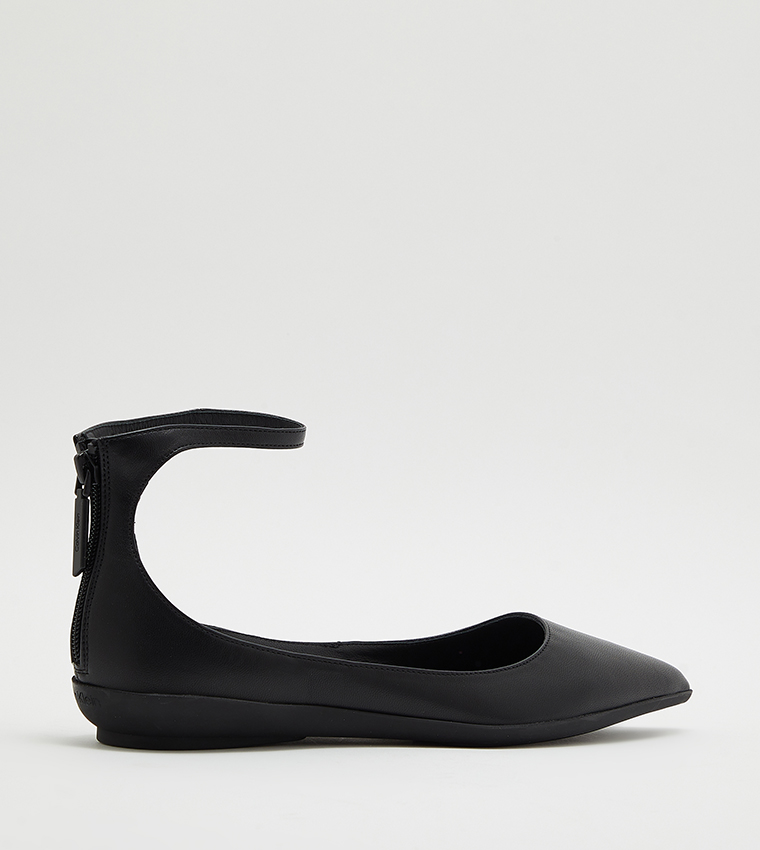 Buy Calvin Klein Ankle Strap Ballet Flats In Black 6thStreet