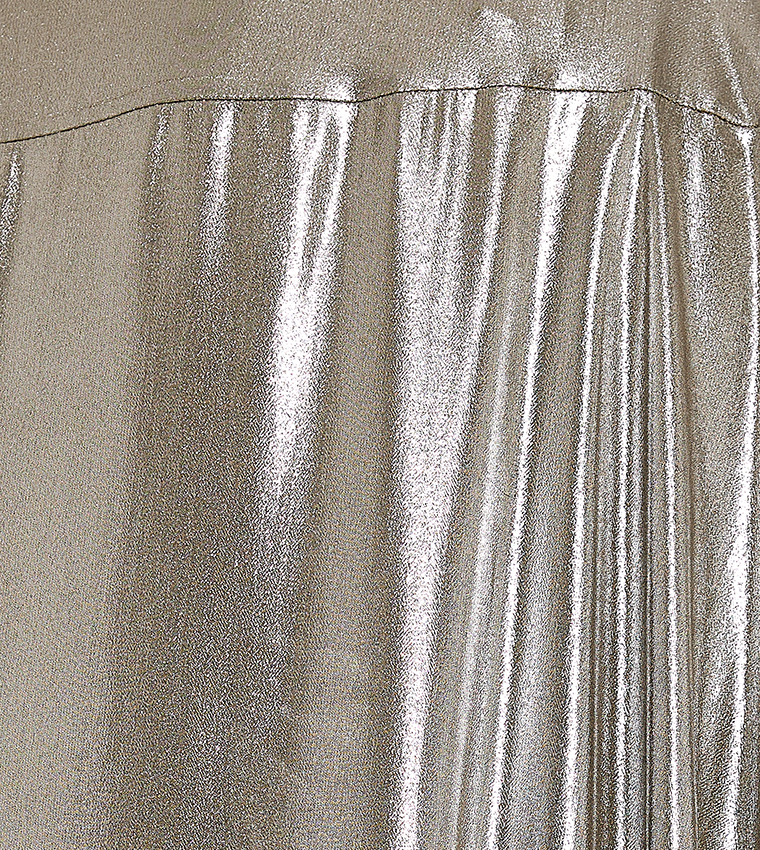 Metallic Cape Maxi Dress