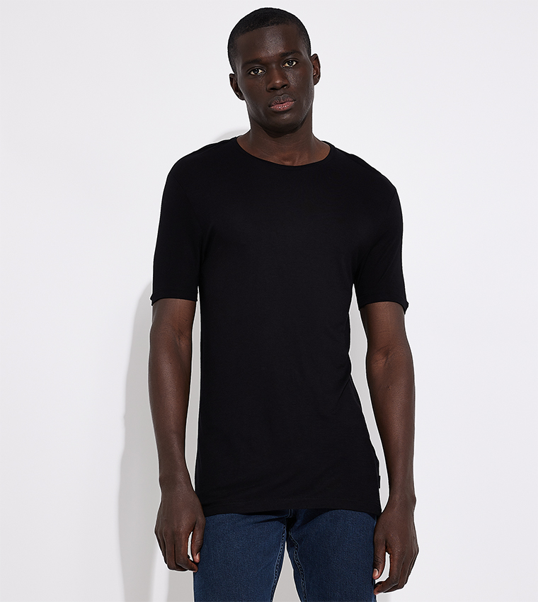 Solid Crew Neck T-Shirt