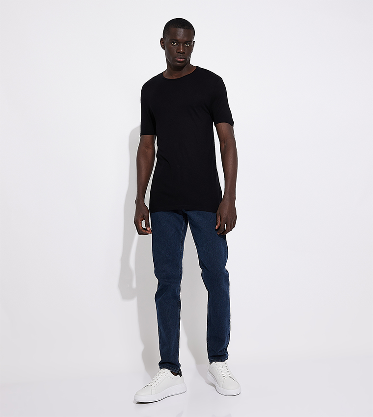 Solid Crew Neck T-Shirt