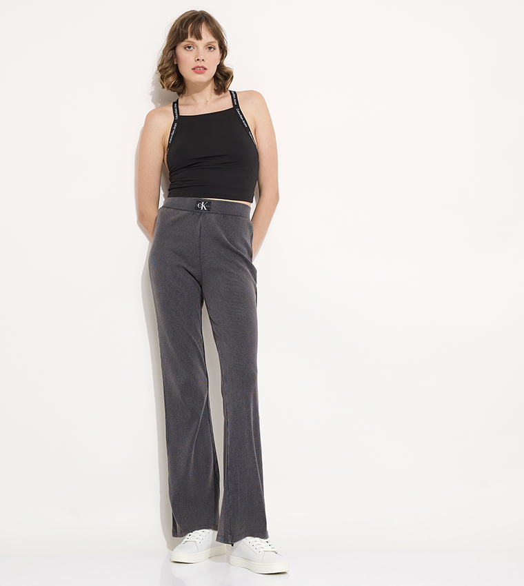 Logo Detail Strappy Crop Top