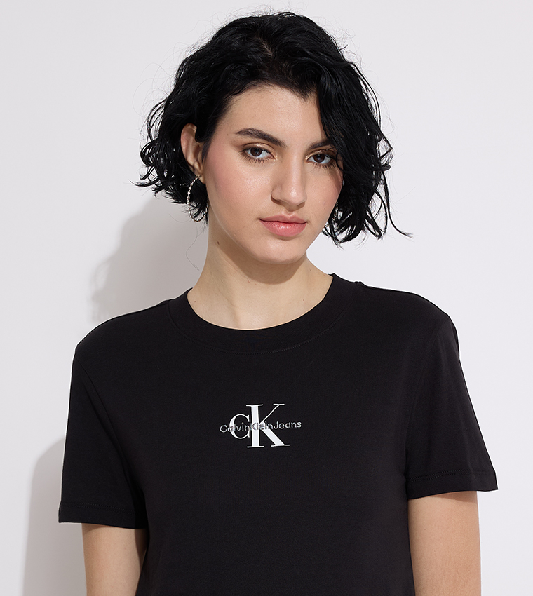 Monogram Detail Crew Neck T-Shirt