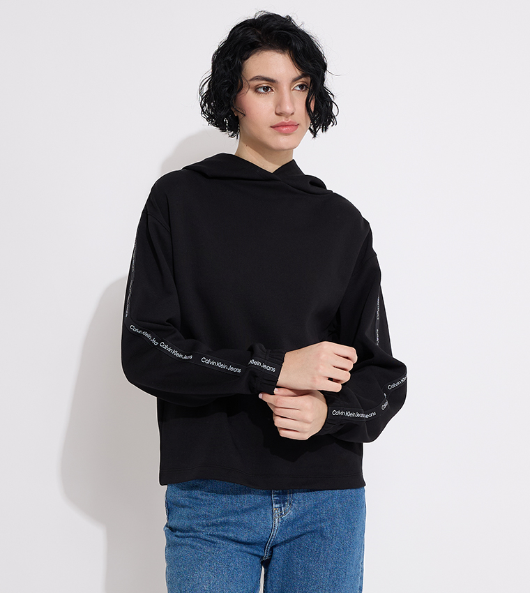 Logo Tape Long Sleeves Hoodie