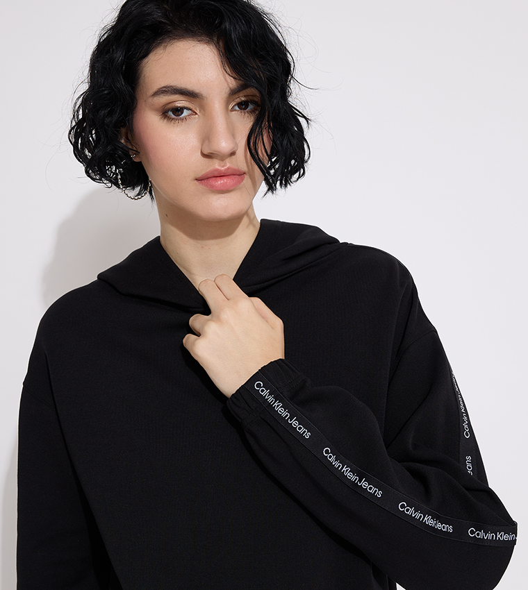 Logo Tape Long Sleeves Hoodie