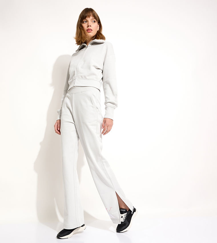 Logo Printed Elastic Waist Pants