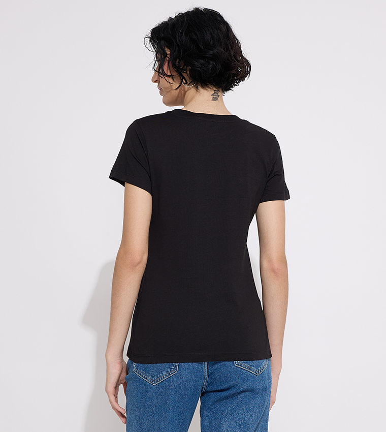 Monogram Print Slim Fit T-Shirt