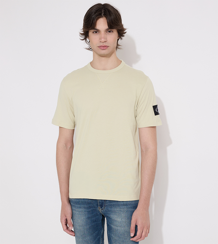 Logo Badge Detail Crew Neck T-Shirt