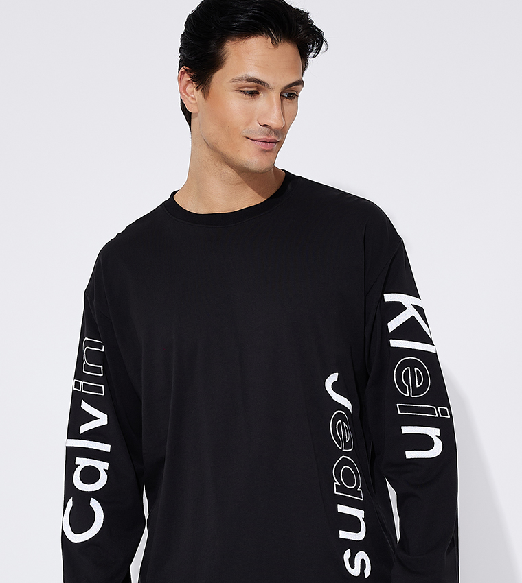 Logo Printed Long Sleeves T-Shirt