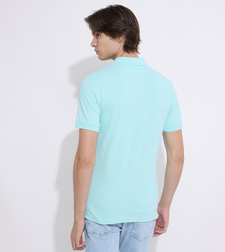Monogram Badge Short Sleeves Polo T-Shirt