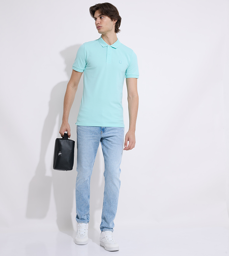 Monogram Badge Short Sleeves Polo T-Shirt