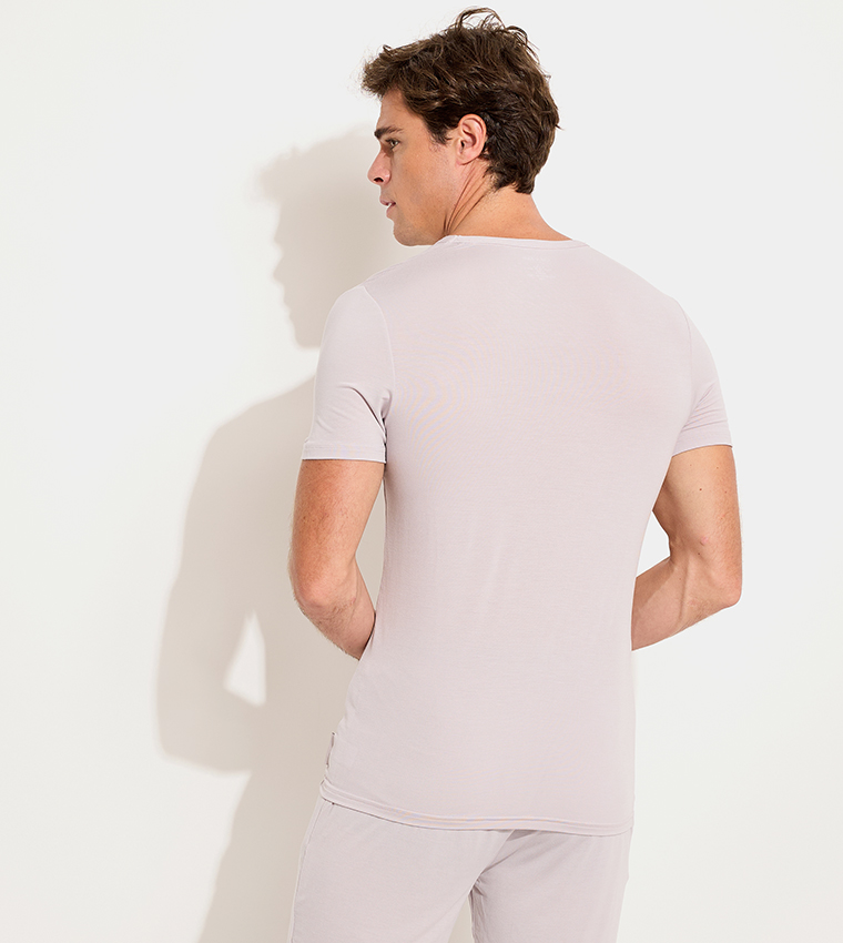 Solid Short Sleeves Sleep T-Shirt