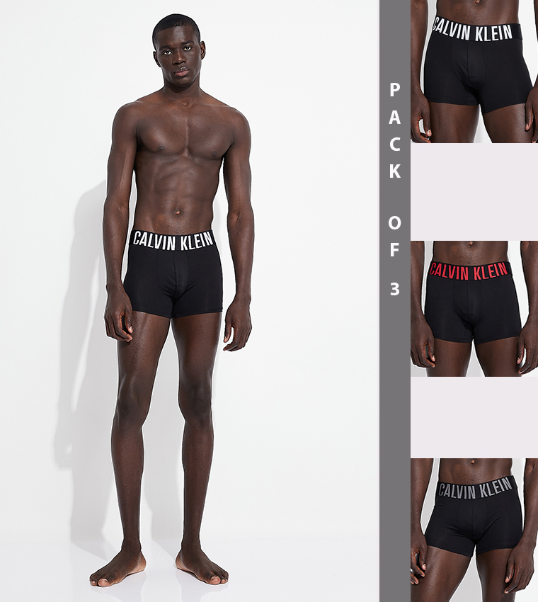 Pack of 3 Logo Waistband Trunks