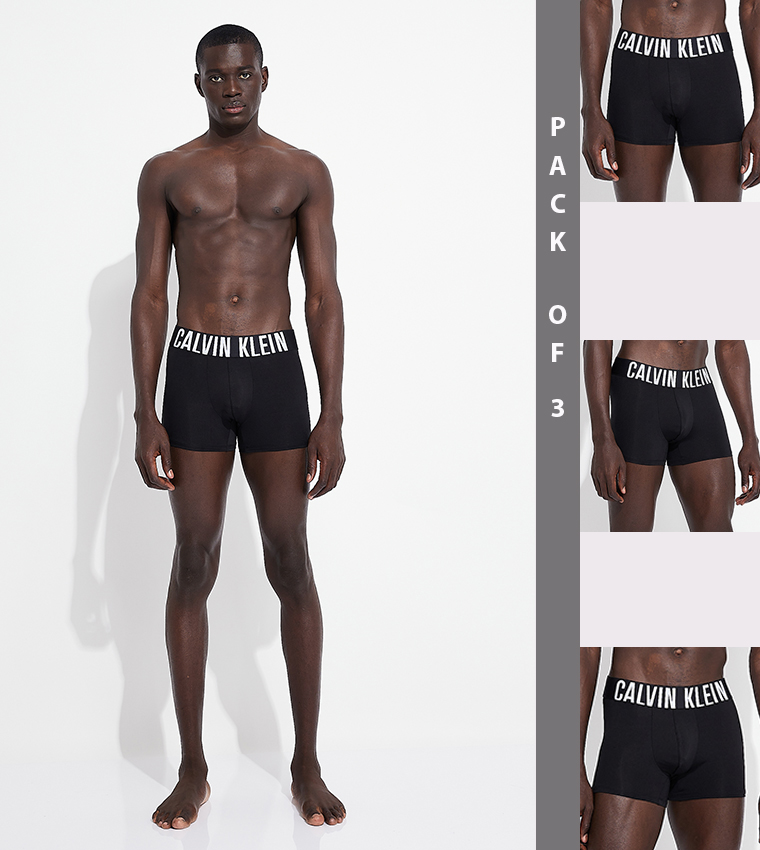 Pack of 3 Logo Waistband Trunks